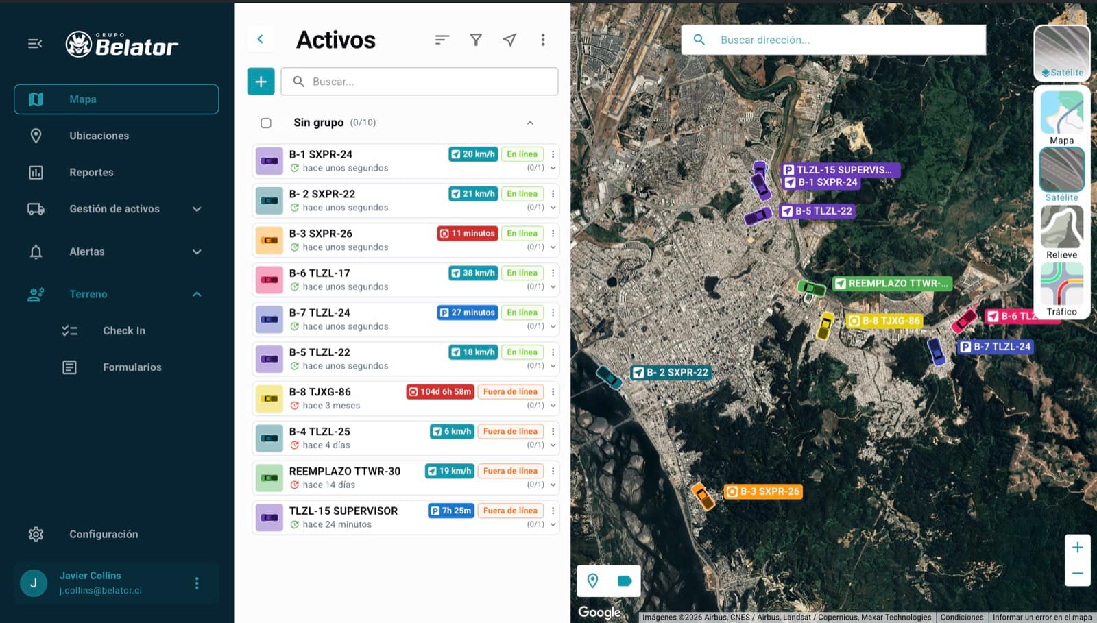 Vista de la plataforma Atlas